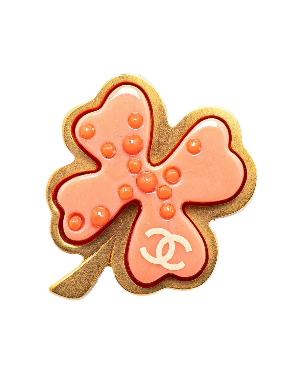Chanel Gold Plated Resin Four Leaf #279783C55B